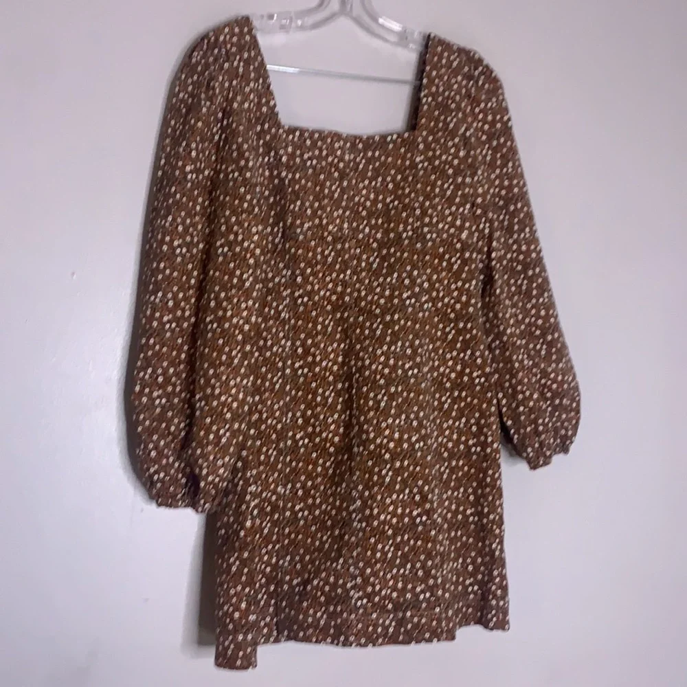 REVOLVE x FREE PEOPLE Call Me Cord Long puff Sleeve Snap front Mini new